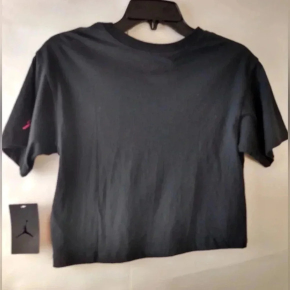 Jordan Big Girls Jumpman Drip Graphic Tee Short Sleeve Crop Top Shirt - Picture 3 of 3